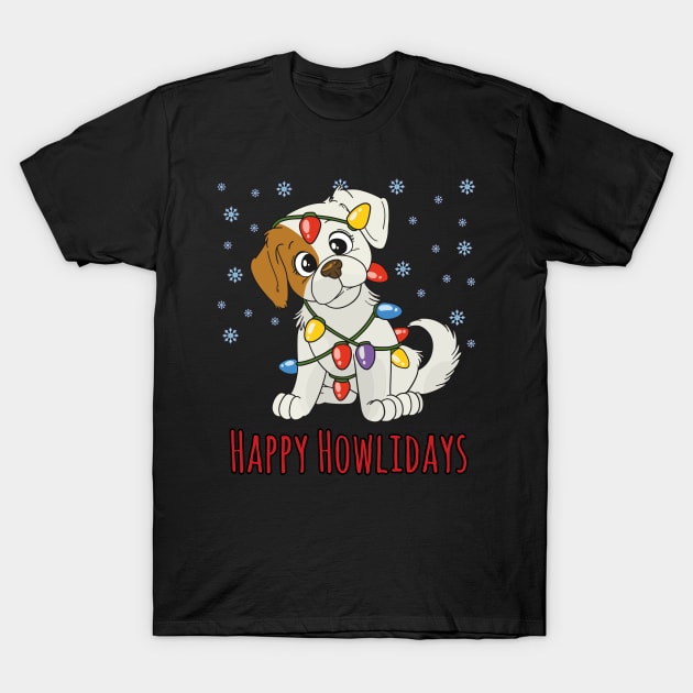 Happy Howlidays Beagle Cute dog T-Shirt by MGO Design